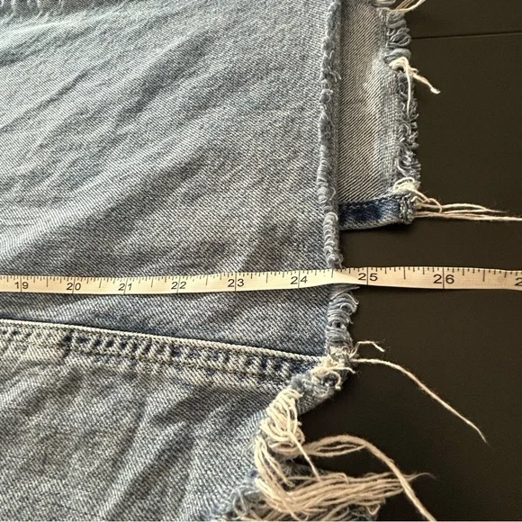 We The Free Elisa Denim Jean Pencil Skirt Back Slit Blue Size 0 - Picture 8 of 8